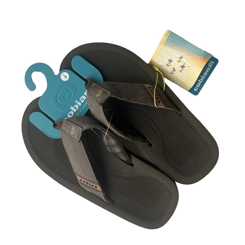 NEW Cobian Men's ARV 2‎ TREK AVT20-201 Size 9 Flip Flop Sandal Brown Chocolate